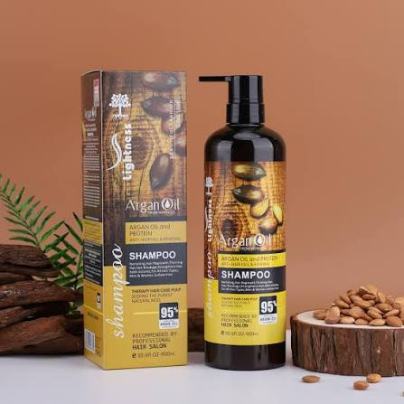 شامپو بدون سولفات حاوی روغن آرگان لایتنس ۹۰۰ میل برای موهای خشک و آسیبدیده