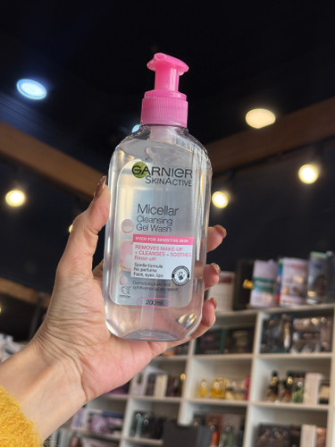 ژل میسلار گارنیه صورتی 200 میل | مخصوص پوست حساس | Garnier Micellar Gel