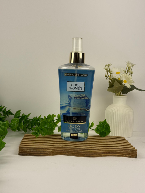 خرید بادی اسپلش زنانه وود لایک کوول وومن اصل | رایحه خنک و شاداب زنانه ماندگار