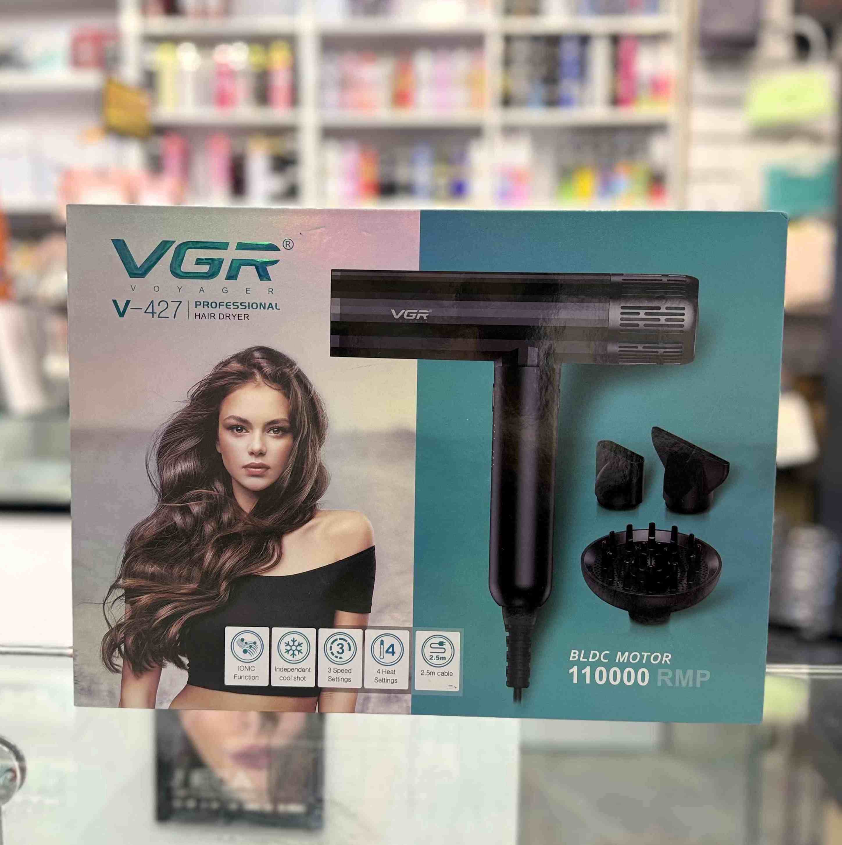 سشوار  تفنگی حرفه‌ای 1600-1900 وات وی جی ار مدل V-427