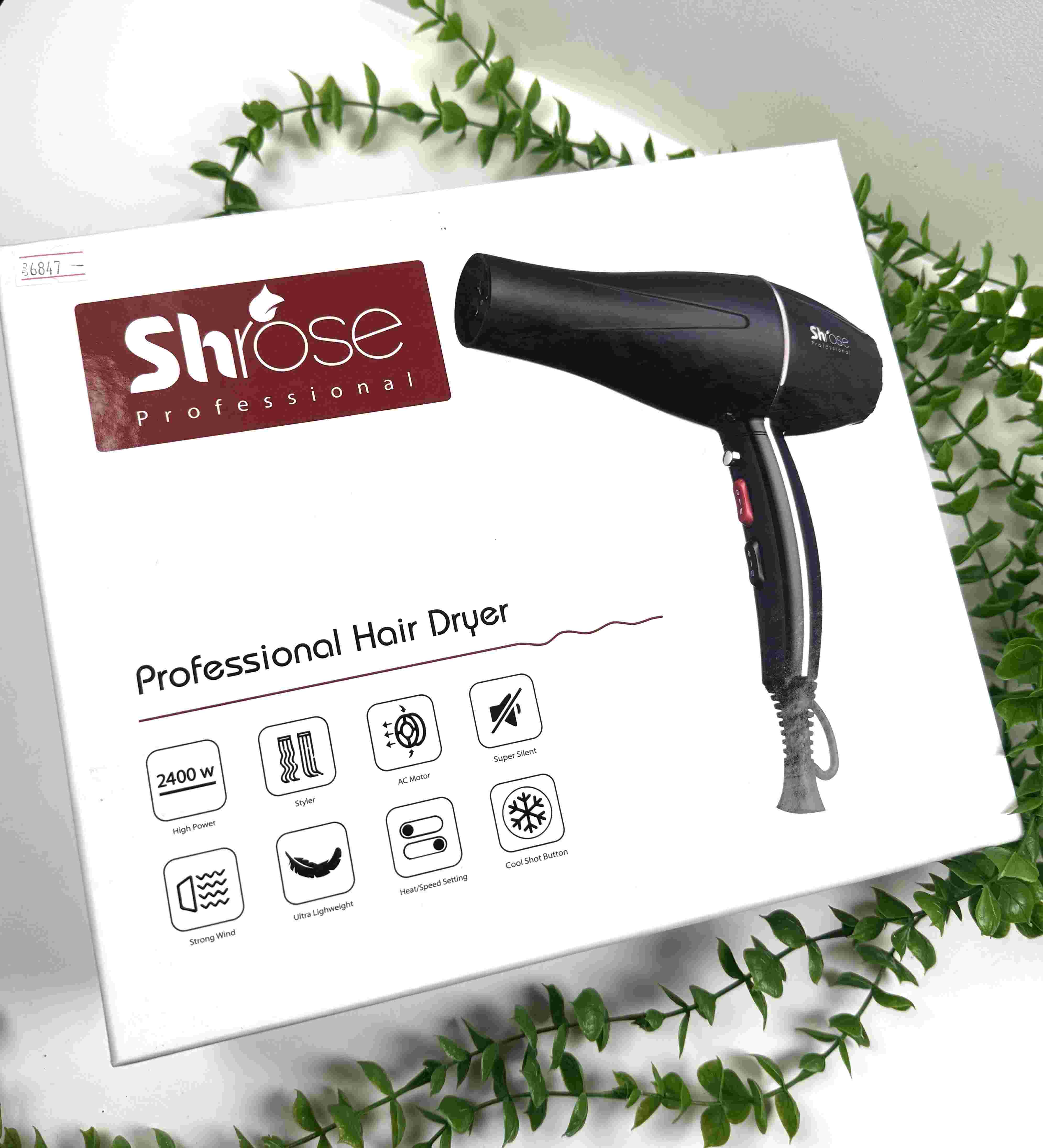 سشوار شی رز Shrose مدل sh-5500 به همراه باد سرد