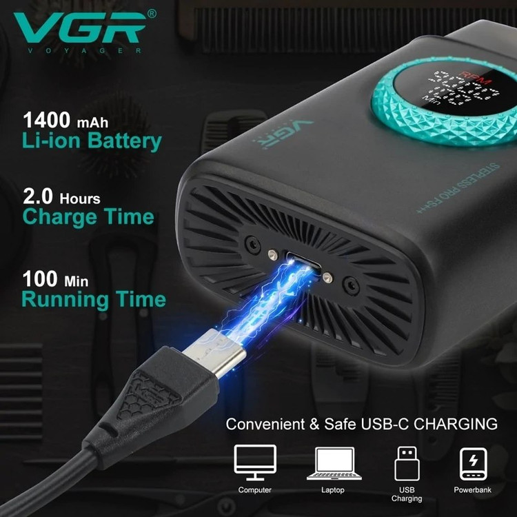 ماشین اصلاح وی جی آر مدل VGR V-378 با تیغه تیتانیوم و ضد آب